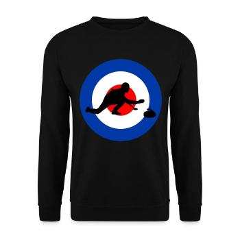 Curling Kehren Winter Eissport Curler Lustig - Unisex Pullover - Schwarz - Vorne - Alina (178cm) & Michal (187cm)