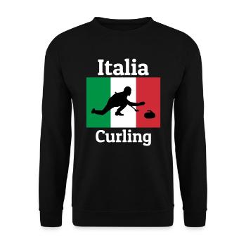 Drapeau italien Équipe de curling Sports de glace d’hiver Italia - Sweat-shirt Unisexe - noir - Devant - Alina (178cm) & Michal (187cm)