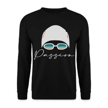 Swimmer - Unisex Sweatshirt - black - Front - Alina (178cm) & Michal (187cm)