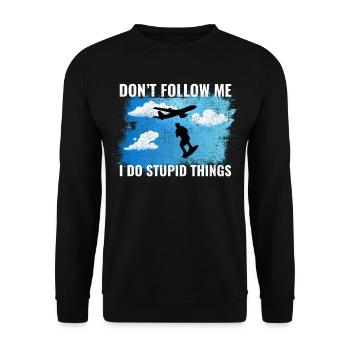 Skysurfing Skydiving Extreme Sport Skydiver Funny - Unisex Sweatshirt - black - Front - Alina (178cm) & Michal (187cm)