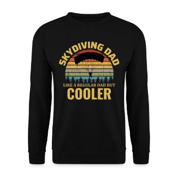 Skydiving Dad Extreme Sport Skydiver Fathers day - Unisex Sweatshirt - black - Front - Alina (178cm) & Michal (187cm)
