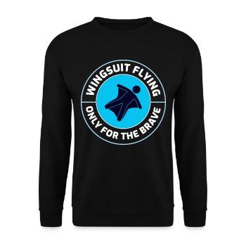 Wingsuit fliegen Base Jumping Fallschirmspringen Wingsuiting - Unisex Pullover - Schwarz - Vorne - Alina (178cm) & Michal (187cm)