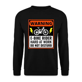 E-Bike Electric-Bike E-Cyclist Vélo - Sweat-shirt Unisexe - noir - Devant - Alina (178cm) & Michal (187cm)