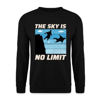 Wingsuit fliegen Base Jumping Fallschirmspringen Wingsuiting - Unisex Pullover - Schwarz - Vorne - Alina (178cm) & Michal (187cm)