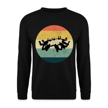 Parachutisme Parachute Parachutisme Parachutisme - Sweat-shirt Unisexe - noir - Devant - Alina (178cm) & Michal (187cm)
