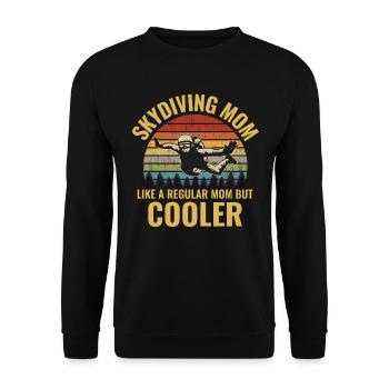 Fallschirmspringen Fallschirmspringer Fallschirmspringer Mama - Unisex Pullover - Schwarz - Vorne - Alina (178cm) & Michal (187cm)