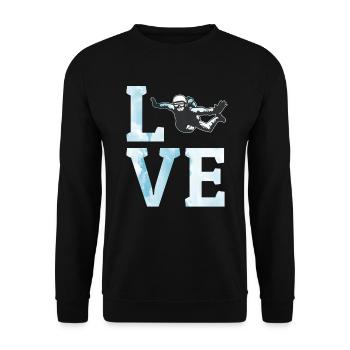 Parachute parachute parachutiste parachutiste parachutisme - Sweat-shirt Unisexe - noir - Devant - Alina (178cm) & Michal (187cm)