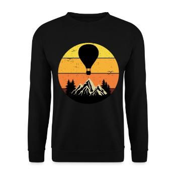 Montgolfière Montgolfière Pilote de montgolfière - Sweat-shirt Unisexe - noir - Devant - Alina (178cm) & Michal (187cm)
