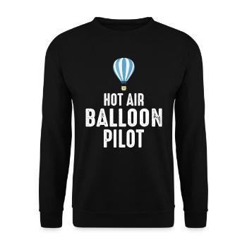 Hot Air Ballooning Hopper Balloon Pilot Balloonist - Unisex Sweatshirt - black - Front - Alina (178cm) & Michal (187cm)