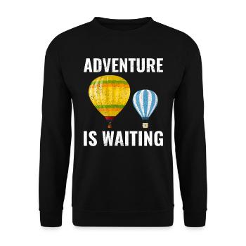 Montgolfière Hopper Balloon Ride Balloonist - Sweat-shirt Unisexe - noir - Devant - Alina (178cm) & Michal (187cm)