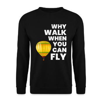 Montgolfière Montgolfière Montgolfière - Sweat-shirt Unisexe - noir - Devant - Alina (178cm) & Michal (187cm)