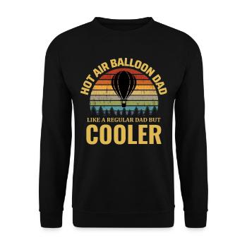 Hot Air Ballooning Hopper Balloon Dad Balloonist - Unisex Sweatshirt - black - Front - Alina (178cm) & Michal (187cm)