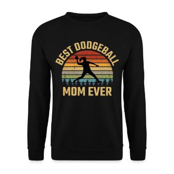 Dodgeball Maman Mère Sports Drôle - Sweat-shirt Unisexe - noir - Devant - Alina (178cm) & Michal (187cm)