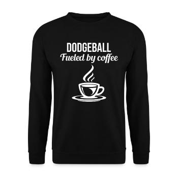 Dodgeball Player Coach Team Sports Coffee Funny - Unisex Sweatshirt - black - Front - Alina (178cm) & Michal (187cm)