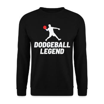 Dodgeball Player Coach Team Sports Funny - Unisex Sweatshirt - black - Front - Alina (178cm) & Michal (187cm)