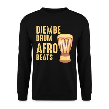 Djembe Player Drummer Music Drum Musician - Unisex Sweatshirt - black - Front - Alina (178cm) & Michal (187cm)