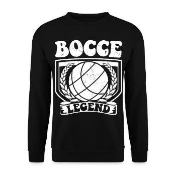 La légende de la pétanque dit la balle de pétanque avec Jack Bocci - Sweat-shirt Unisexe - noir - Devant - Alina (178cm) & Michal (187cm)