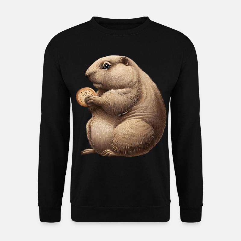 Groundhog with Cracker - Unisex Sweatshirt - black