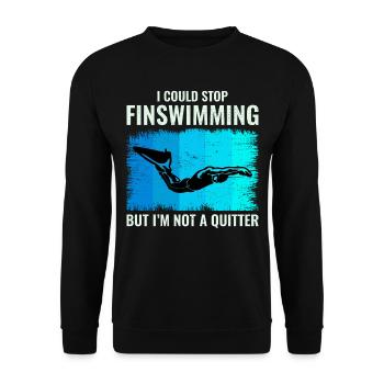 Finswimming Fin Swimming Swimmer Swim Water sport - Unisex Sweatshirt - black - Front - Alina (178cm) & Michal (187cm)
