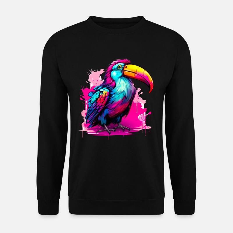 Synthwave Toucan - Unisex Sweatshirt - black