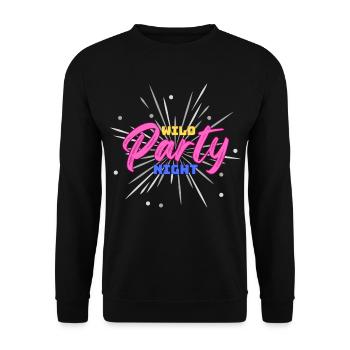 Wilde Partynacht - wilde Partynacht - Unisex Pullover - Schwarz - Vorne - Alina (178cm) & Michal (187cm)