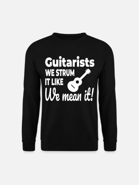 Strumming with Passion: Celebrating Guitarists - Unisex Sweatshirt - black