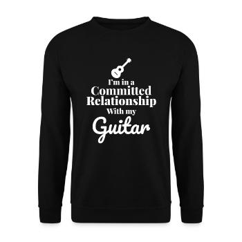 Strumming Love: A Committed Guitar Connection - Unisex Sweatshirt - black - Front - Alina (178cm) & Michal (187cm)