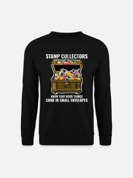 Stamp Collecting Collector Philatelist - Unisex Sweatshirt - black