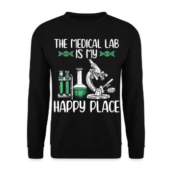 Medizinische Laboranten | Labor Chemie Geschenke - Unisex Pullover - Schwarz - Vorne - Alina (178cm) & Michal (187cm)