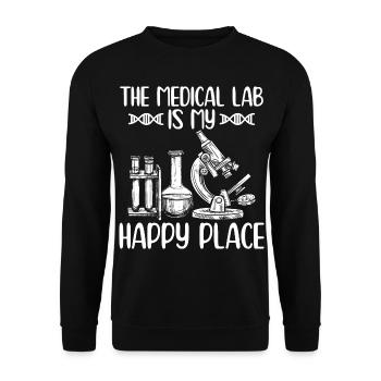 Medizinische Laboranten | Labor Chemie Geschenke - Unisex Pullover - Schwarz - Vorne - Alina (178cm) & Michal (187cm)