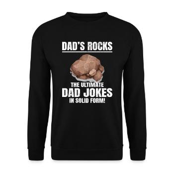 Rock Collecting Rockhounding Funny Geology Dad - Unisex Sweatshirt - black - Front - Alina (178cm) & Michal (187cm)