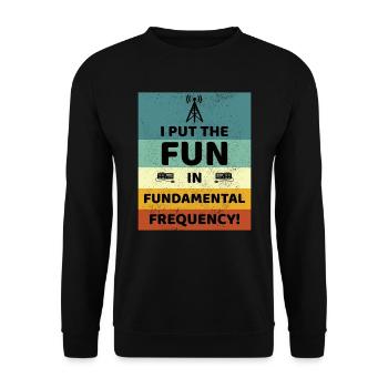 Amusez-vous avec la radio amateur à fréquence fondamentale - Sweat-shirt Unisexe - noir - Devant - Alina (178cm) & Michal (187cm)
