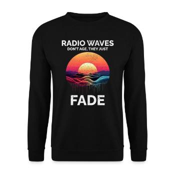 Radiant Sunset Radio Waves Sky Eternal Ham Radio - Sweat-shirt Unisexe - noir - Devant - Alina (178cm) & Michal (187cm)