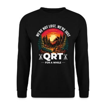 QRT dans la nature Opérateurs de radio amateur Coucher de soleil en plein air - Sweat-shirt Unisexe - noir - Devant - Alina (178cm) & Michal (187cm)