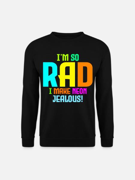 Rad 80er Jahre Neon-inspiriertes Design - Retro-Stil - Unisex Pullover - Schwarz