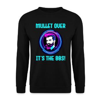 Néon rétro Signe des années 80 Style Mulet Hair - Sweat-shirt Unisexe - noir - Devant - Alina (178cm) & Michal (187cm)