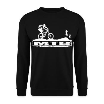 MTB Bike - Unisex Pullover - Schwarz - Vorne - Alina (178cm) & Michal (187cm)