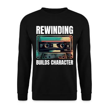 Art de la cassette Vintage : rembobinage de la nostalgie des années 80 - Sweat-shirt Unisexe - noir - Devant - Alina (178cm) & Michal (187cm)