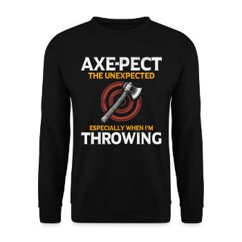 Axe-pect le bûcheron lanceur de hache inattendu - Sweat-shirt Unisexe - noir - Devant - Alina (178cm) & Michal (187cm)