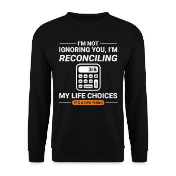 Buchhalter Buchhaltung Buchhaltung Finanzen Lustig - Unisex Pullover - Schwarz - Vorne - Alina (178cm) & Michal (187cm)