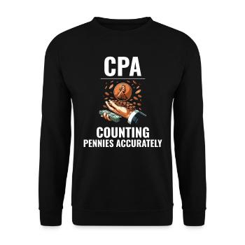 CPA: Die Kunst der Pfennigpräzision beherrschen Lustig - Unisex Pullover - Schwarz - Vorne - Alina (178cm) & Michal (187cm)