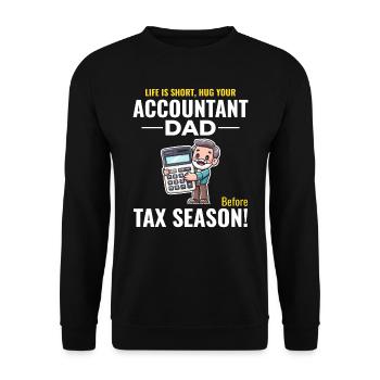 Comptable Papa Comptabilité Finance Financier Drôle - Sweat-shirt Unisexe - noir - Devant - Alina (178cm) & Michal (187cm)