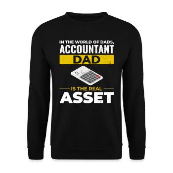 Buchhalter Papa Buchhaltung Finanzen Finanzen Lustig - Unisex Pullover - Schwarz - Vorne - Alina (178cm) & Michal (187cm)