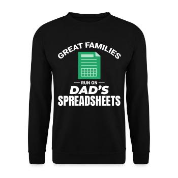 Accountant Dad Accounting Finance Financial Funny - Unisex Sweatshirt - black - Front - Alina (178cm) & Michal (187cm)
