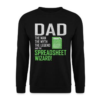 Buchhalter Papa Buchhaltung Finanzen Finanzen Lustig - Unisex Pullover - Schwarz - Vorne - Alina (178cm) & Michal (187cm)