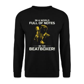 Beatboxing Humorous Music Art Culture Musical - Unisex Sweatshirt - black - Front - Alina (178cm) & Michal (187cm)