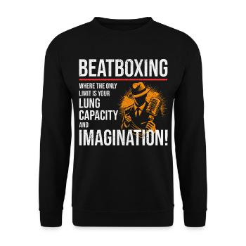 Beatboxing Culture Rhythmic Beatbox Artistry Music - Unisex Sweatshirt - black - Front - Alina (178cm) & Michal (187cm)