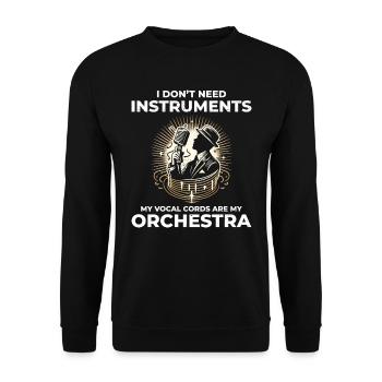 Beatboxing Culture Orchestra Musical Humor Beatbox - Unisex Sweatshirt - black - Front - Alina (178cm) & Michal (187cm)