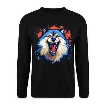 Big Bad Wolf - Unisex Sweatshirt - black - Front - Alina (178cm) & Michal (187cm)