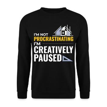 Architekten Bauwesen Kreativität Prokrastination - Unisex Pullover - Schwarz - Vorne - Alina (178cm) & Michal (187cm)